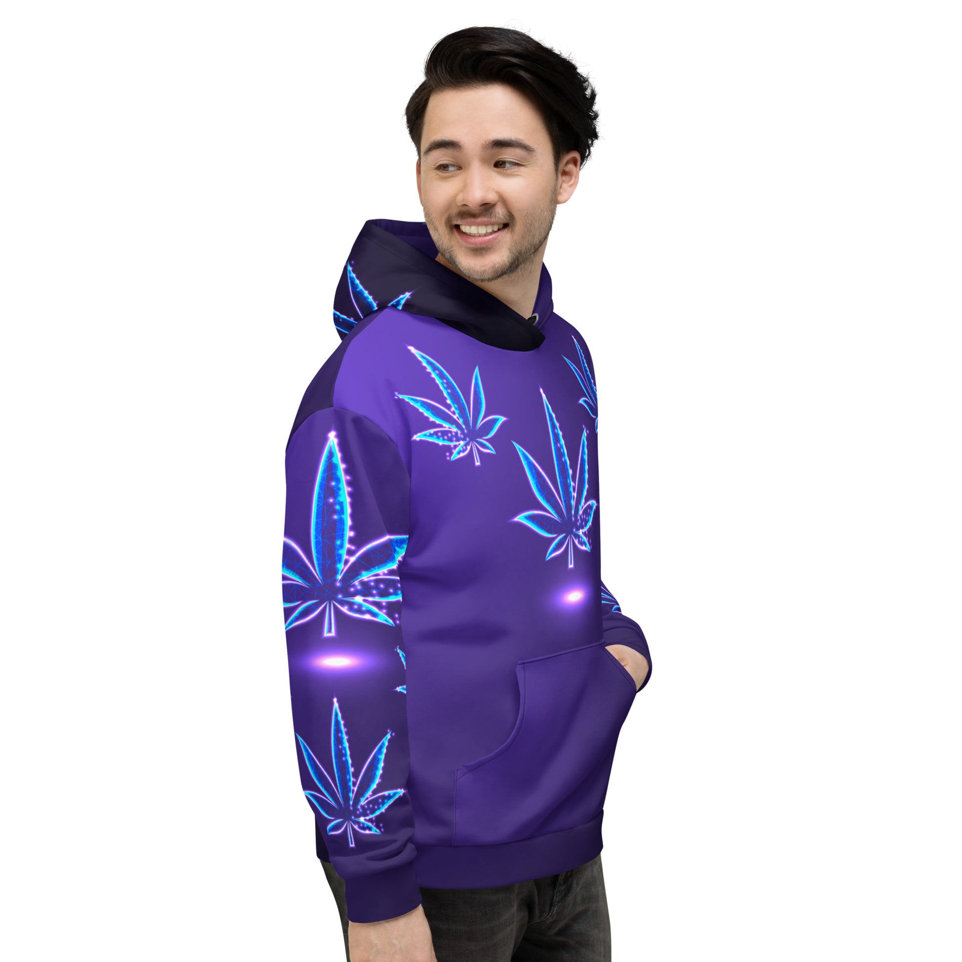 Aesthetic Leaf Printed Hoodie